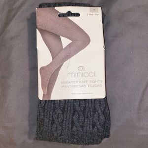 Knit tights gray